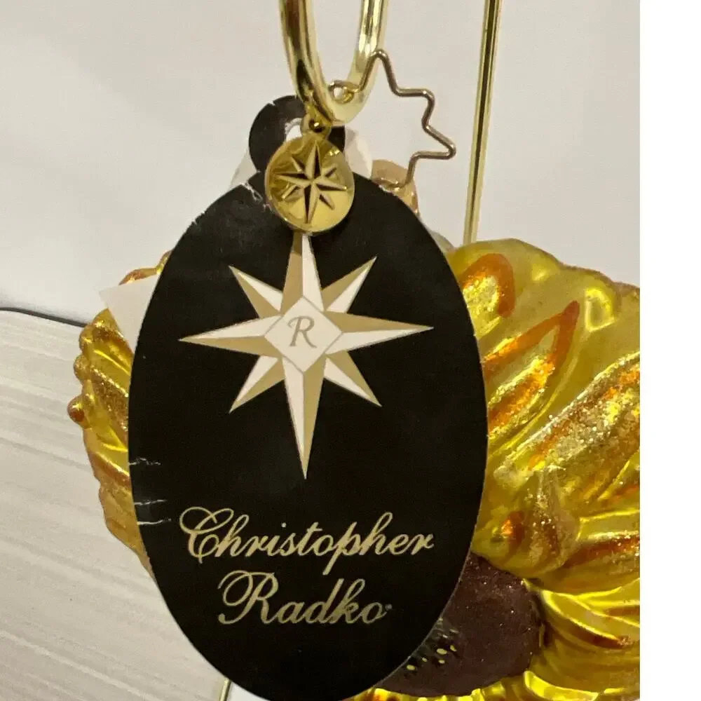 Christopher Radko Sunflower Christmas Ornament 1015270 With Tags Stand Included
